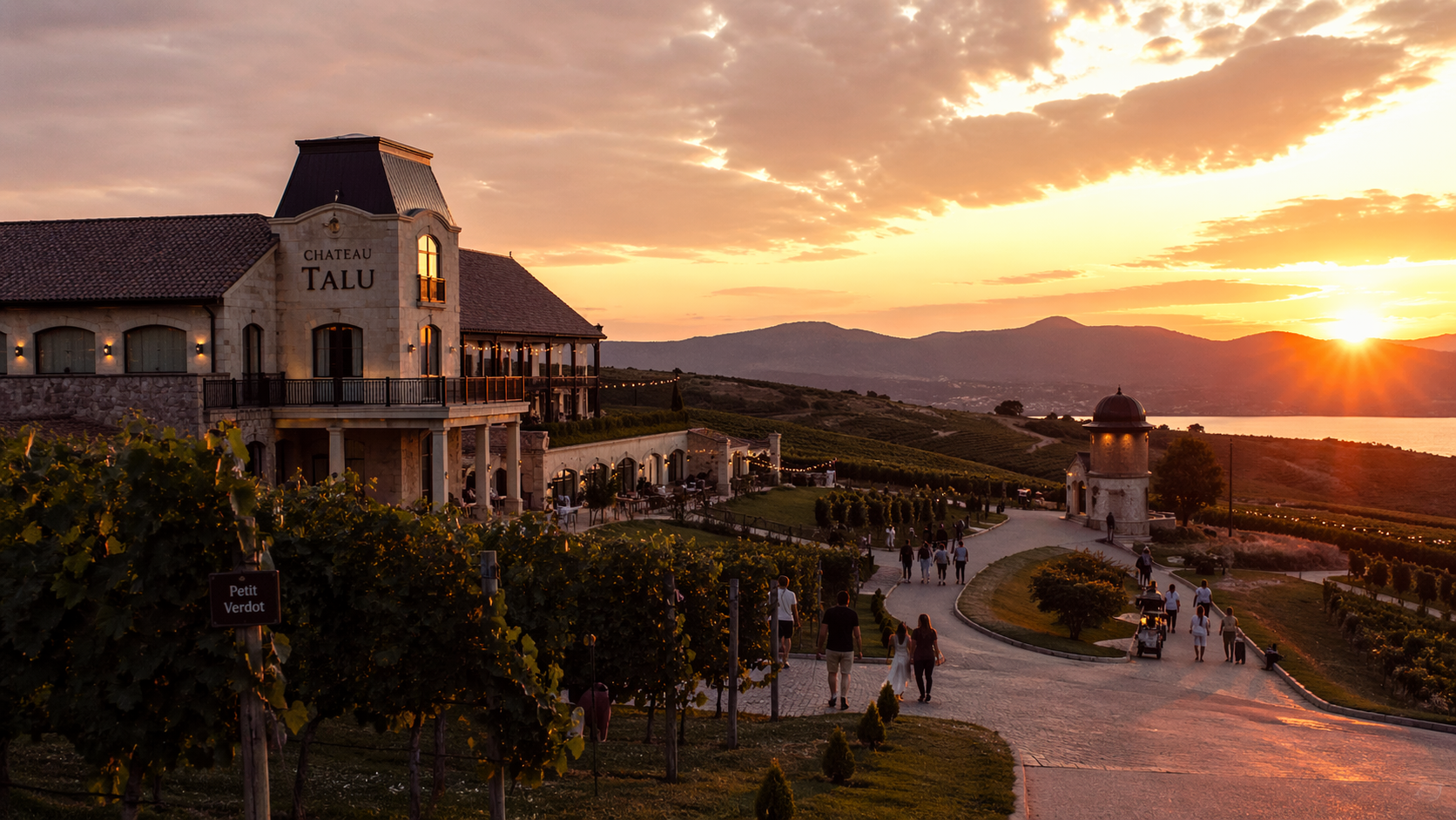 Винодельня Шато де Талю виноградники и архитектура