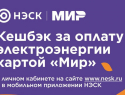 Акция «Кешбэк за оплату электроэнергии картой «Мир»