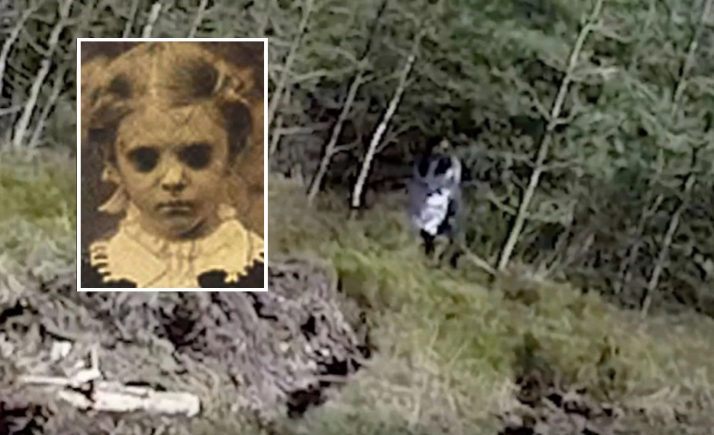 В Британии дрон случайно снял жуткого призрака маленькой девочки с черными глазами