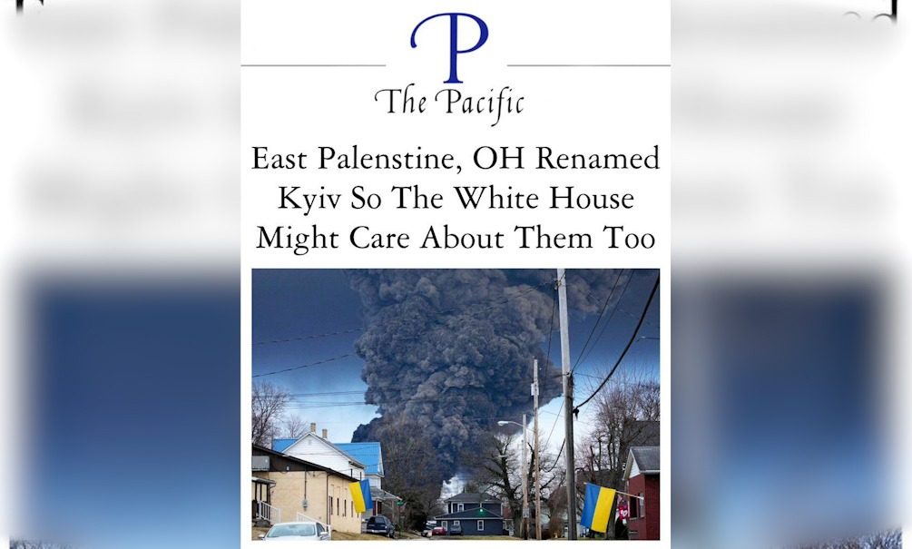 В США город Восточная Палестина в Огайо переименован в «Киев», чтобы Белый дом тоже обратил на него внимание